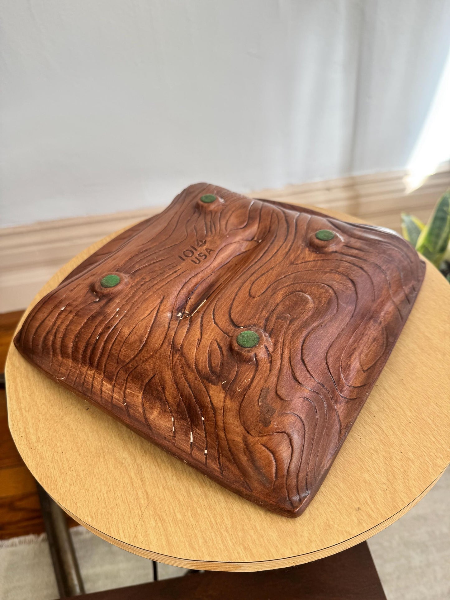 Orange Cube Ceramic Ashtray - 70s/80 era - Vintage