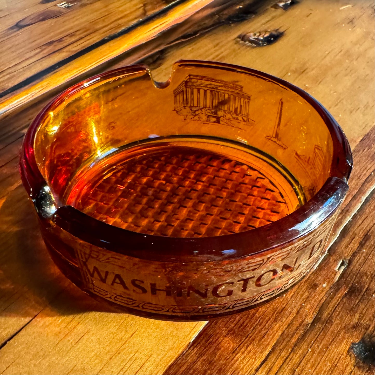 Amber D.C. Ashtray - Vintage
