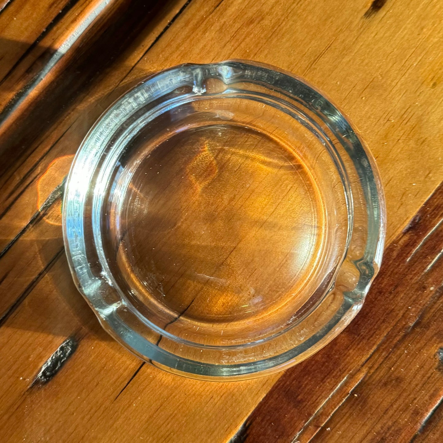 Round Clear Glass Ashtray