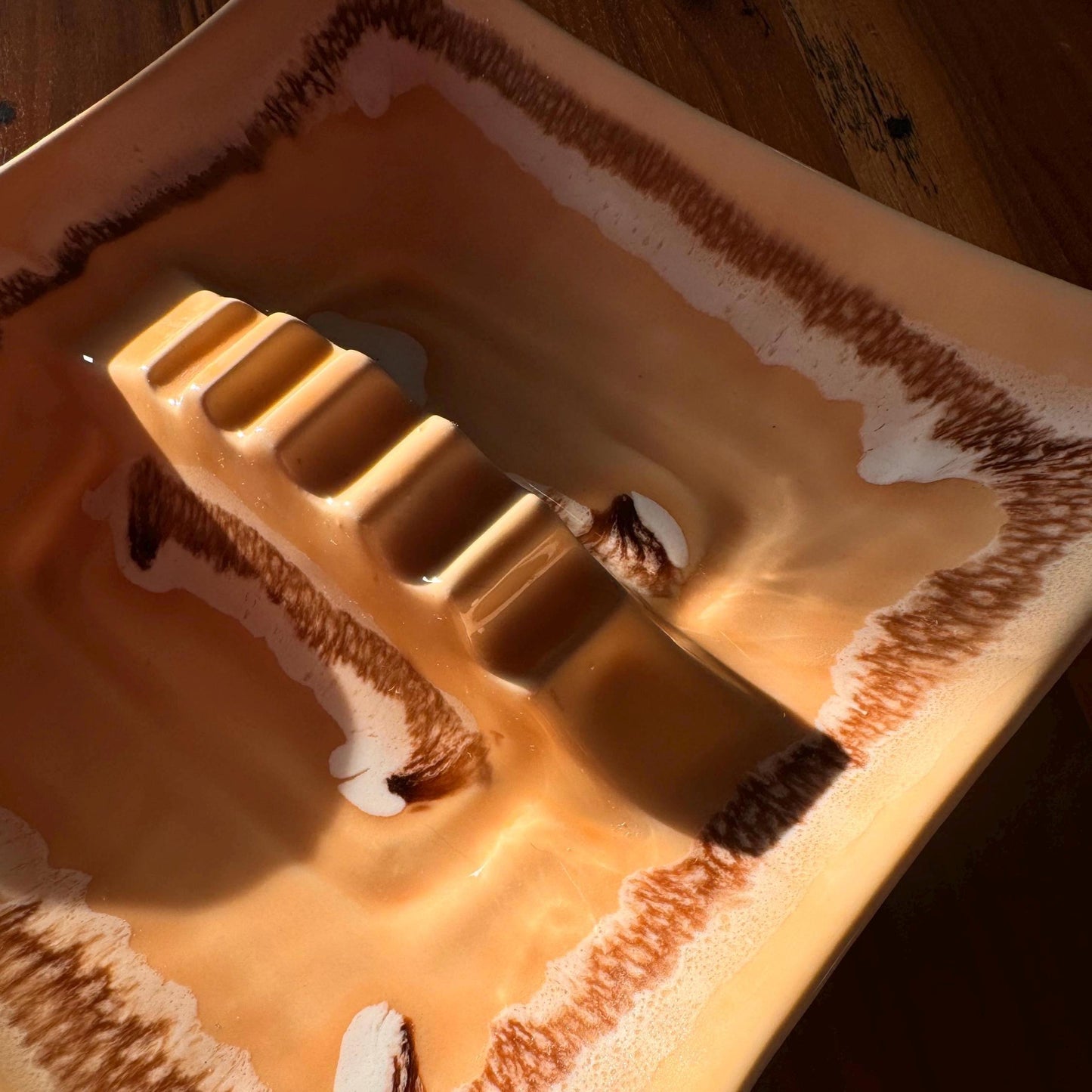 Ceramic 70’s Square Ashtray - Vintage