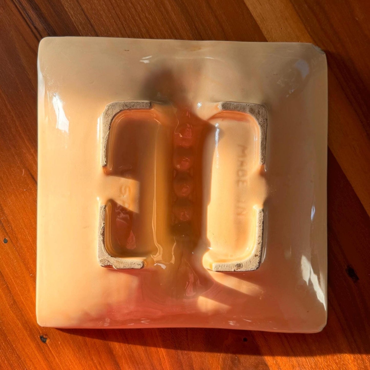 Ceramic 70’s Square Ashtray - Vintage